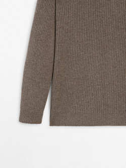 Massimo Dutti Свитер из смесовой шерсти, цвет черепаховой кости