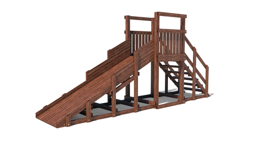Зимняя деревянная горка W-2 (длина ската 3м)