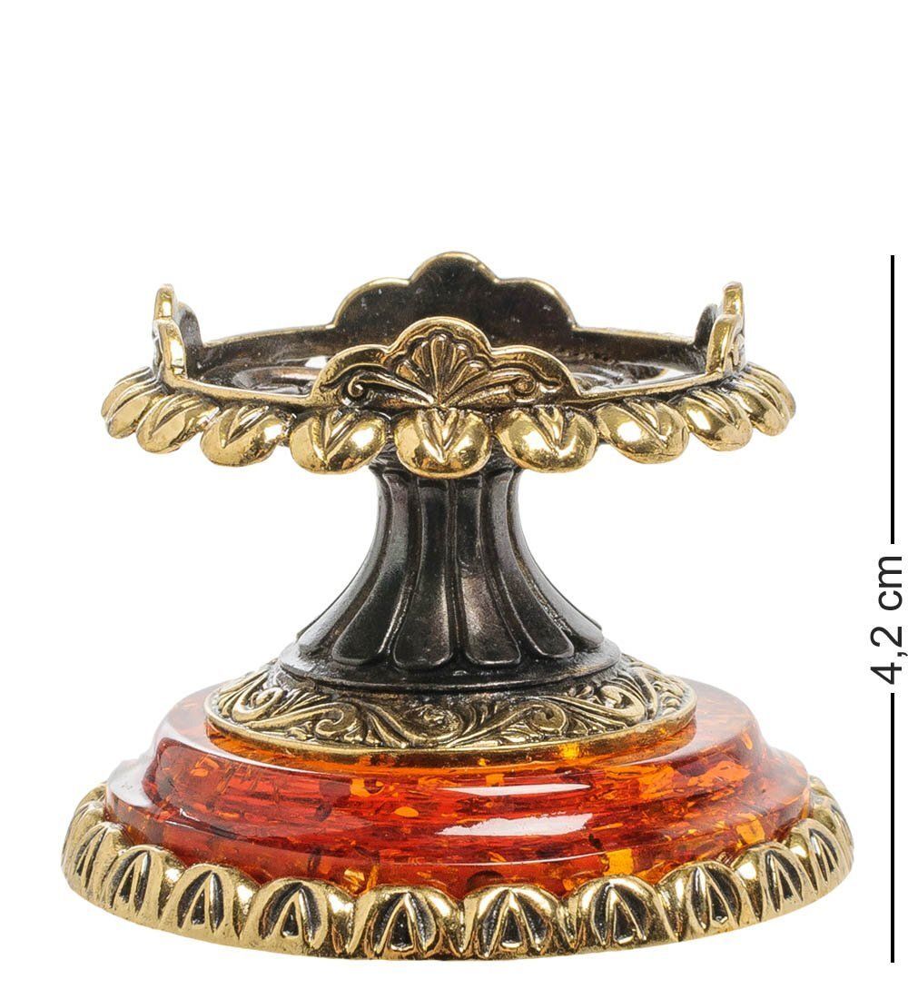 Народные промыслы AM-2015 Подсвечник « Модерн» (латунь, янтарь)