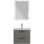 Тумба с раковиной BelBagno 60 DUE-600-2C-SO-SAT-P+BB-8076-3-60 сатин