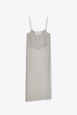 ZARA ДЛИННЫЙ ТОП, СВЕТЛО-СЕРЫЙ