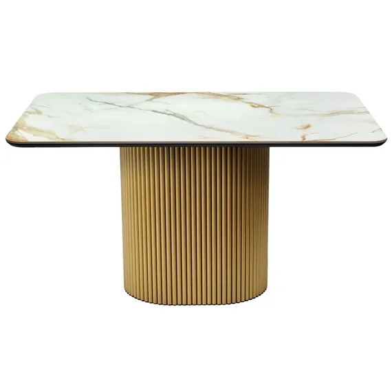 Стол Festa 140x85x77см, керамогранит Calacatte gold мрамор