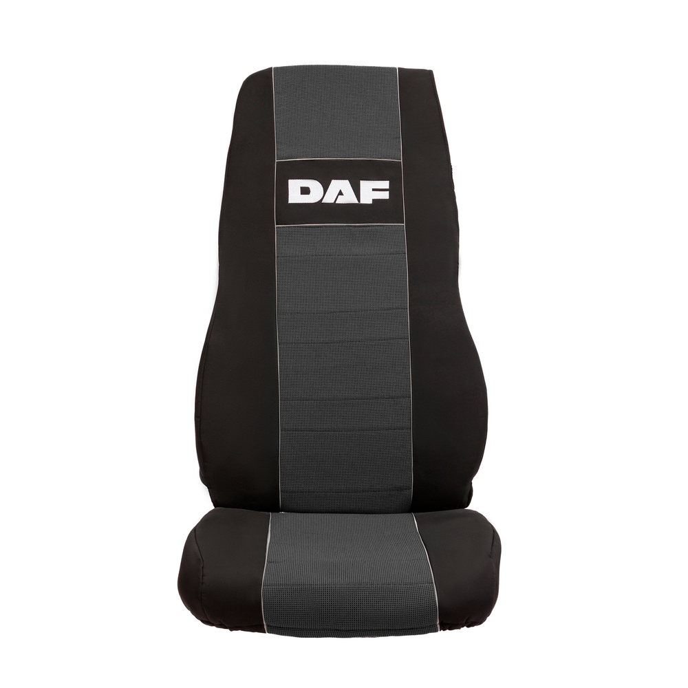 Чехлы DAF XF-106 (полиэфир, черный, серая вставка)