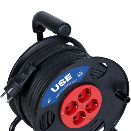 Удлинитель силовой USE КГ 4000 Вт 30м на катушке с заземлением   USE303-041