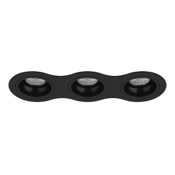 Комплект из светильников и рамки Lightstar Domino Round (214637+214607+214607+214607) D637070707