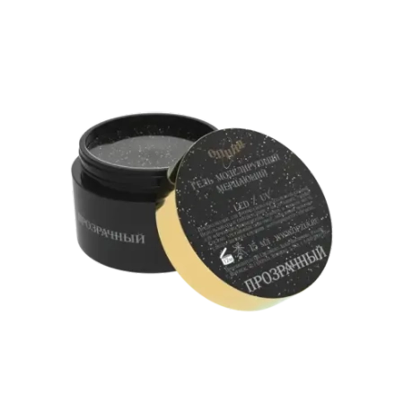 Гель моделирующий мерцающий прозрачный 15мл,ОПЦИЯ