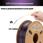 Пластик Eryone Silk PLA Tri-Color 1.75mm, 1KG Black & Gold & Purple