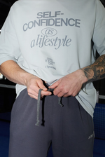 Футболка "Self-Confidence" светло-серая
