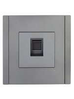 FORTE&PIANO Розетка компьютерная RJ45 кат.5E FP532 сталь IEK