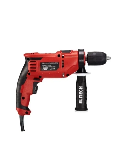 Дрель ударная сетевая Elitech ДУ 085РЭ, 850 Вт, 50 Нм, 3 000 об/мин, 48 000 уд/мин, ключевой патрон, реверс