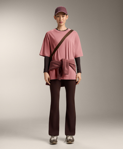 Oysho Футболка из смесового хлопка, розовый