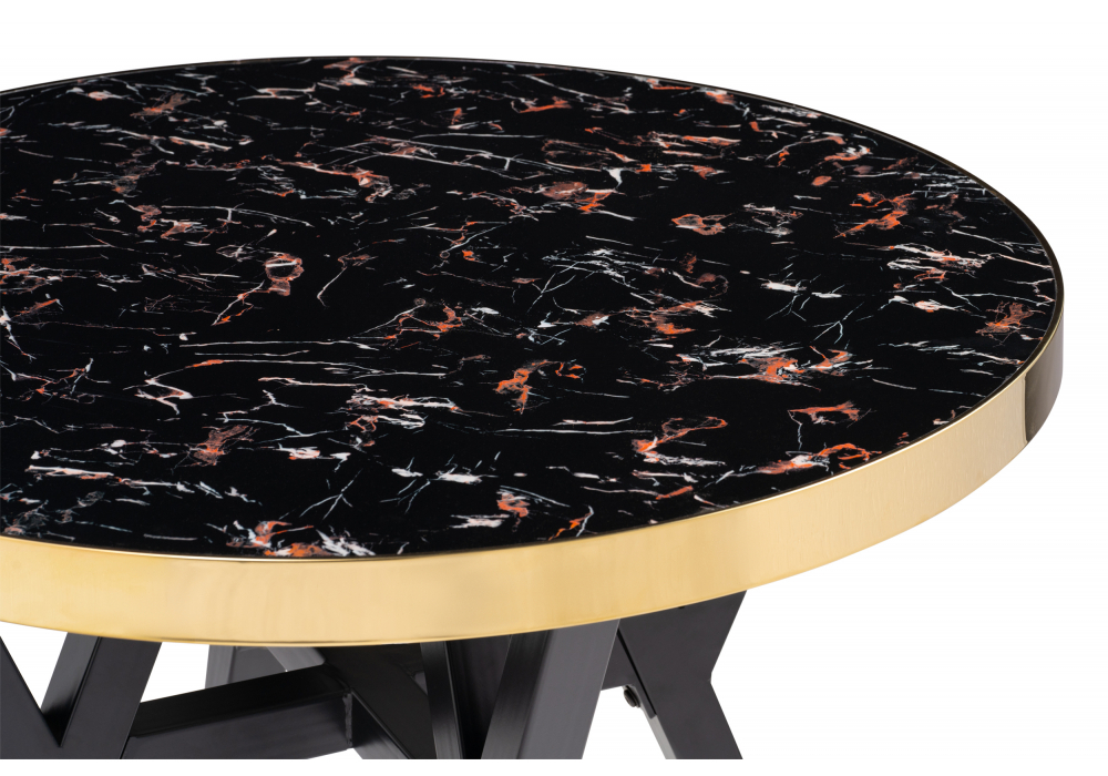 Стол деревянный Woodville Selina 80х72 black, gold