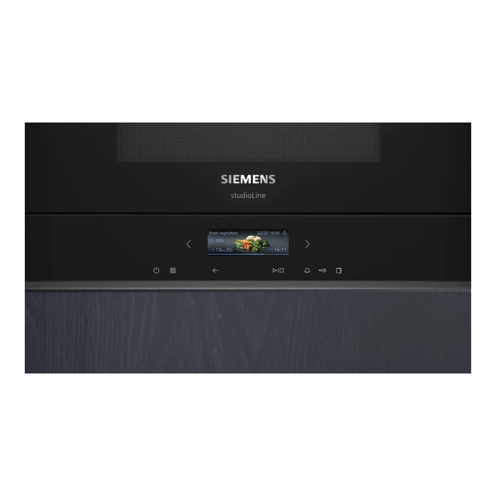 Встраиваемая микроволновая печь Siemens BF722R1B1, 21 л, 900 Вт, 7 режимов, черная