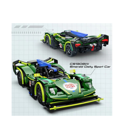 Радиоуправляемый конструктор CaDA спорткар Emerald Deity 1/14 (388 деталей)