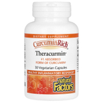 Natural Factors, CurcuminRich, Theracurmin, куркумин, 30 мг, 30 вегетарианских капсул