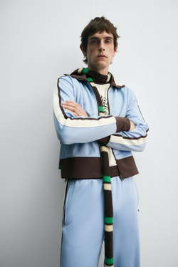 ZARA HARRY LAMBERT X DISNEY КУРТКА-ДЖОГГЕР КОНТРАСТНАЯ, НЕБЕСНО-ГОЛУБОЙ