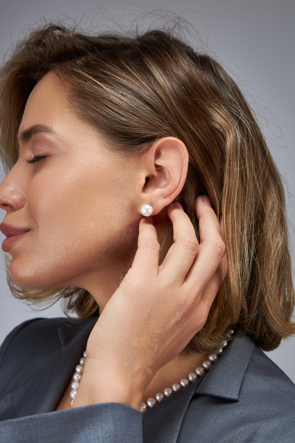 Серьги серебряные 925 с жемчугом