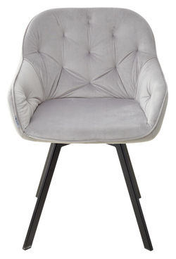 Стул GALE 360 град. поворот. BLUVEL-03 LIGHT GREY, велюр/ черный каркас, М-City