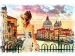 Картина по номерам 22х30см. "Взгляд на Венецию (Арт. Х-3986)