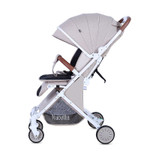Детская прогулочная коляска Nuovita Giro Lux Beige, Bianco / Бежевый, Белый