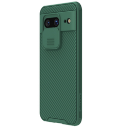 Чехол зеленого цвета (Deep Green) с защитной шторкой для камеры от Nillkin на Google Pixel 8, серия CamShield Pro Case