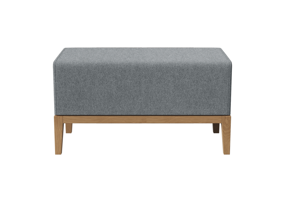 Банкетка Fjord 80 см (светло-серый твид, бук)