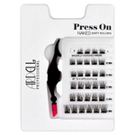 Ardell, Press On, предварительно приклеенные нижние ресницы, мягкий объем без слоя, 30 предварительно приклеенных кластеров и аппликатор
