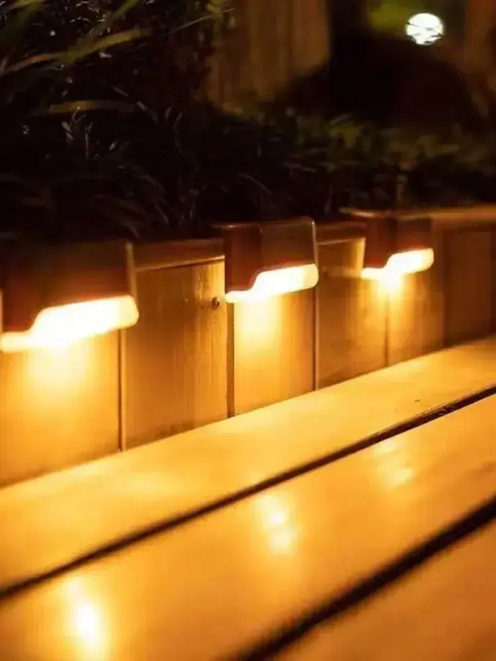 Садовые фонарики на солнечных батареях, для подсветки ступеней, заборов