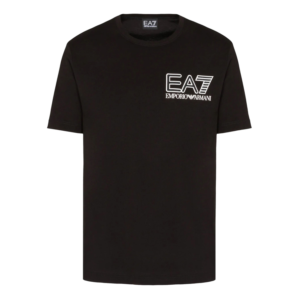 Мужское теннисное поло EA7 Train Logo Series Special Logo T-Shirt Men - Black