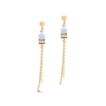 Длинные Серьги Coeur de Lion Gold-Blue 5064/21-0716 цвет голубой, золотой
