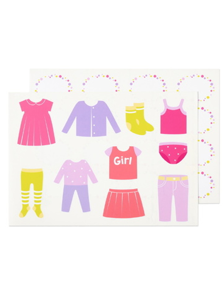 Комплект наклеек в детскую комнату 21×29,7 см, 2 листа, девочки