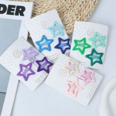 Pretty Girl 24-00003 Набор заколок для волос 3 шт, разноцветная звезда "клик-клак" (*30*900)