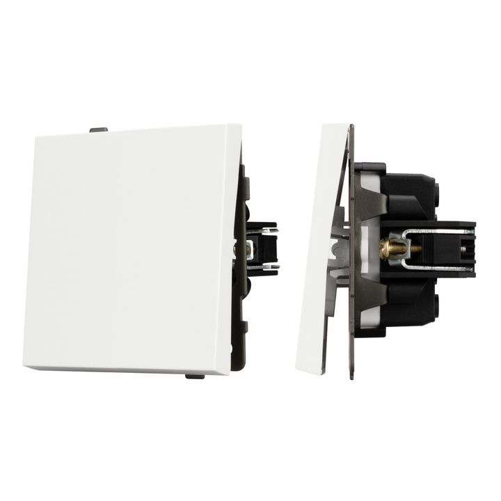 Механизм выключателя одноклавишный перекрёстный SWT-TENDO-MKX1-PL-WH (230V, 10A) Arlight 054054