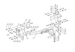 Фаркоп с унив. электрикой Смарт на Hyundai Santa Fe 2012-2018, Kia Sorento 2012-2020, FA 0724-E Бизон