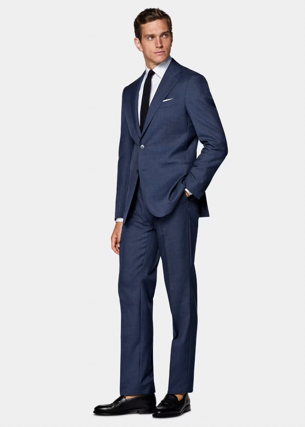 Мужской классический костюм (синий) Б57