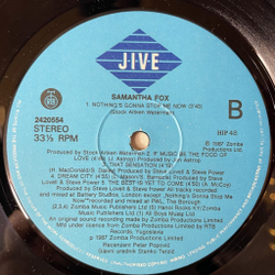 Винтажная виниловая пластинка LP Samantha Fox (Югославия 1987)