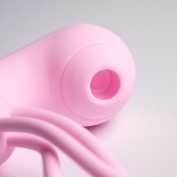 Вакуумный стимулятор с вагинальными виброшариками Youvic, розовый