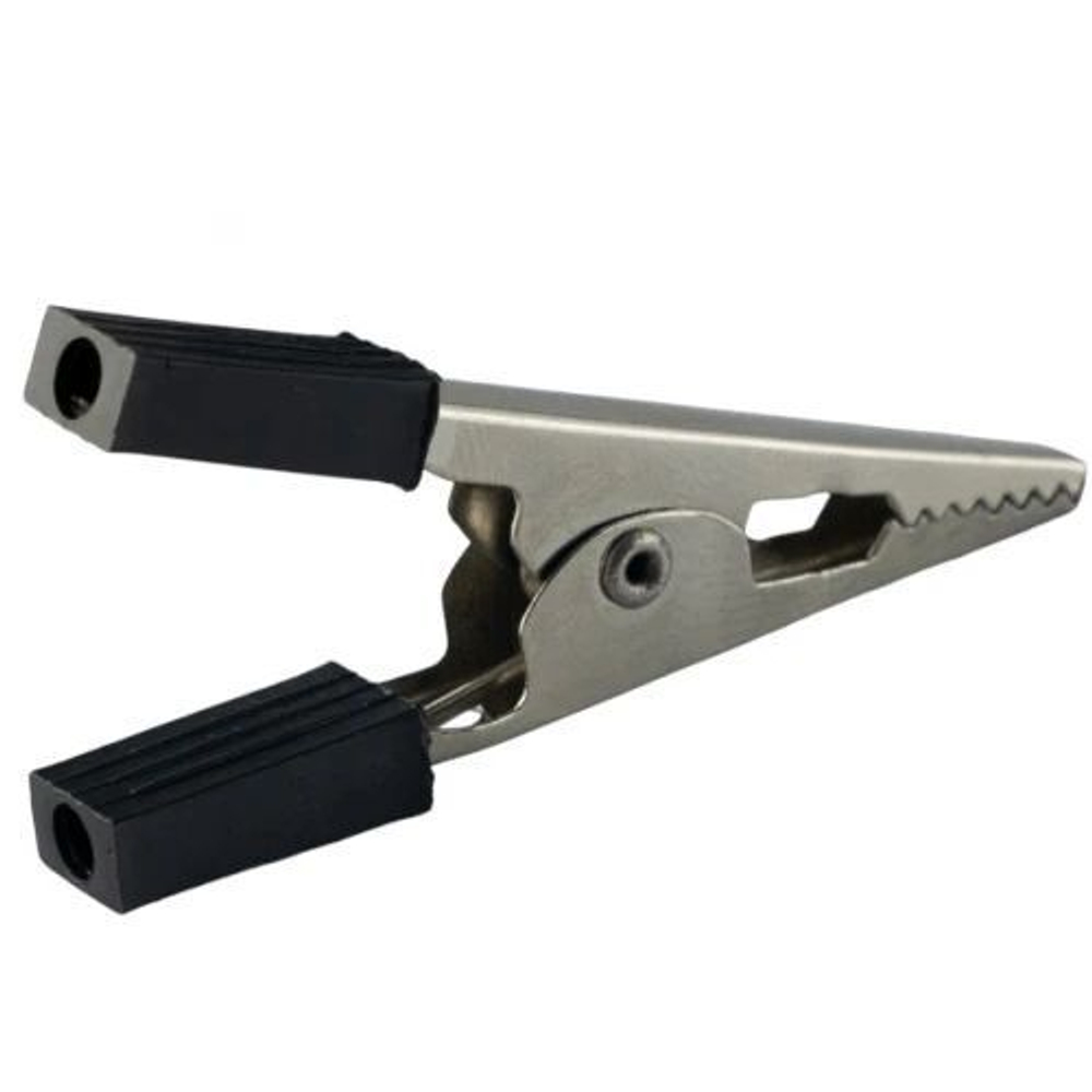 Зажим крокодил для проводов 5A 48мм (Черный) - 10шт