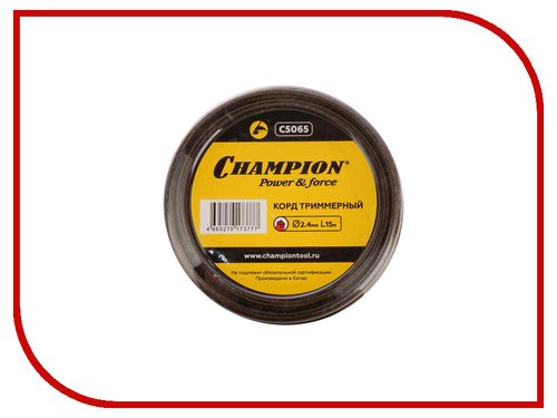 Леска CHAMPION Nylplus Square 2,4*15 м (квадрат)   C5065