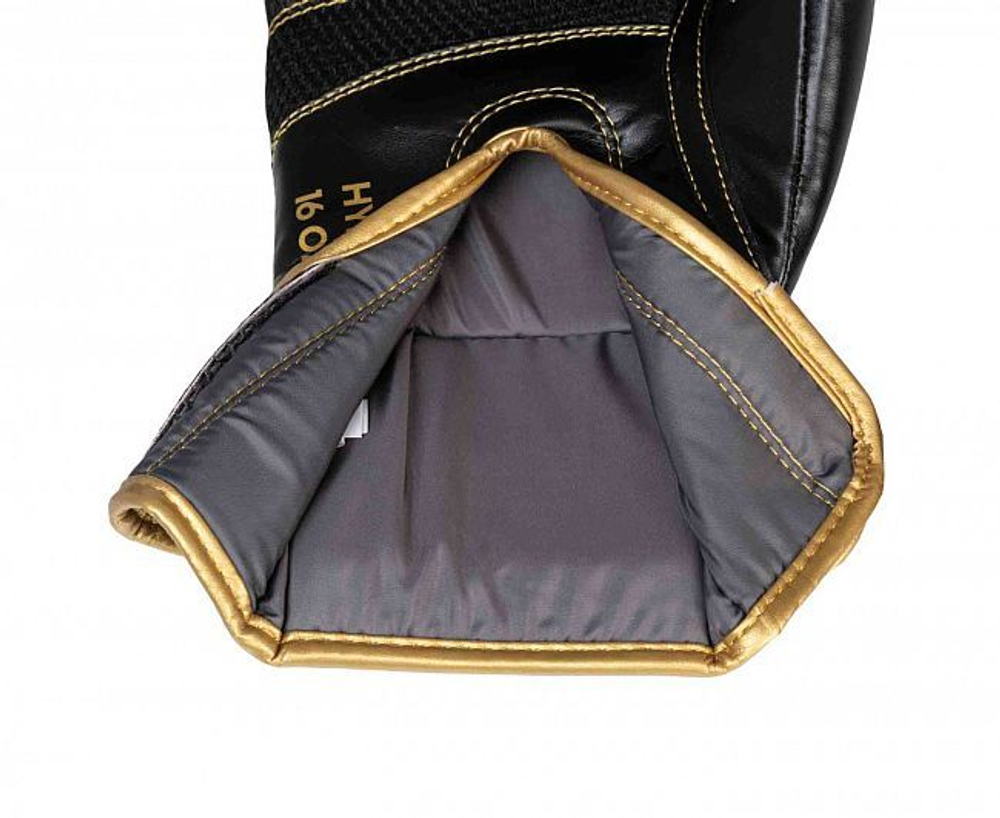 Перчатки боксерские Hybrid 80 черно-золотые adiH80