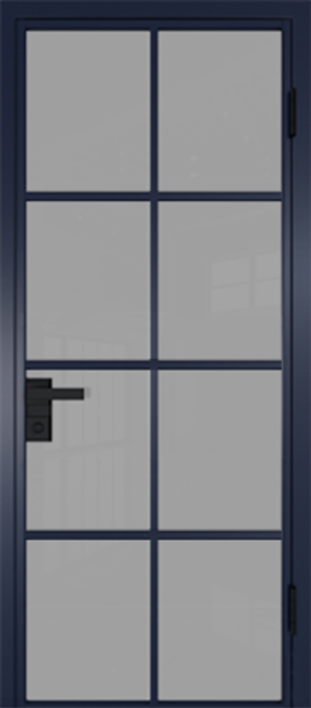 Межкомнатная дверь 3AG стекло Триплекс матовый (800x2300, Синий матовый)