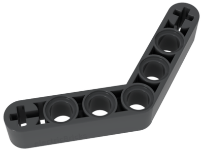 Lego Подъемный рычаг модифицированный изогнутый толщиной 1x7 (темно-серый) 32348 / 32348199