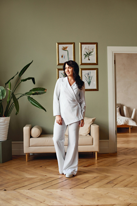 Брюки клеш (белый)