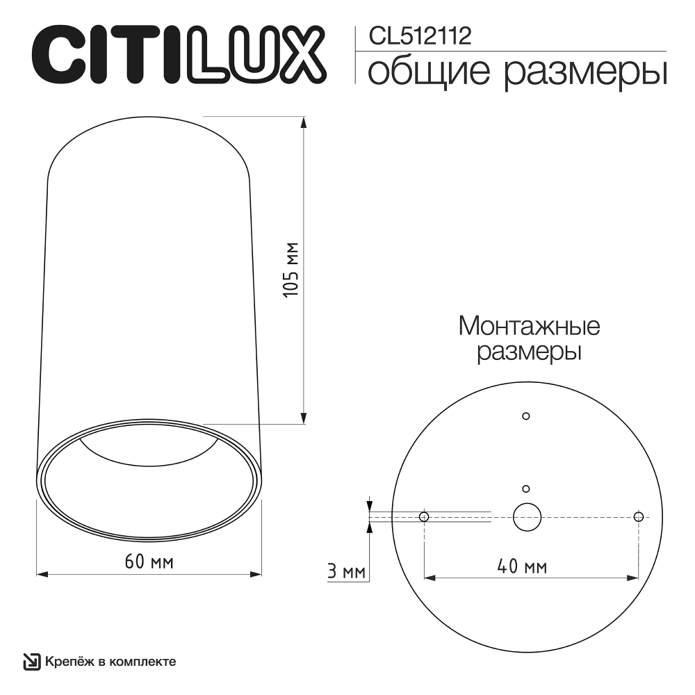 Накладной светильник Citilux Axel CL512113R