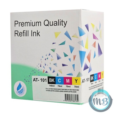 Набор чернил AQ, аналог Epson Multipack 101 для для L4150/L4160/L4260/L6160/L6170/L6190/L14150 (CMY 3x70 ml, BK 1x140ml)