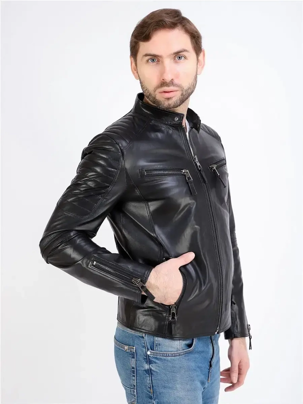 Мужская кожаная куртка / натуральная кожа / Турция