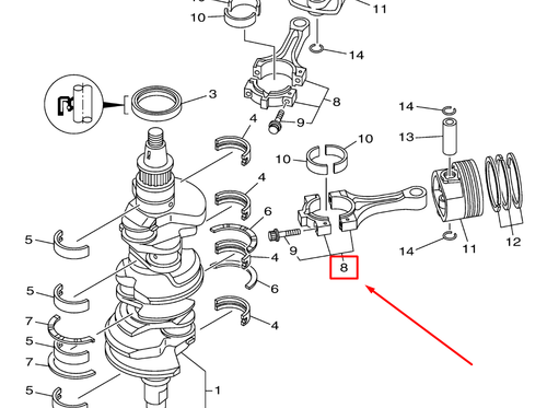 6P2-11650-00-00 CONROD ASSY