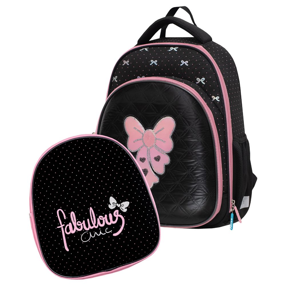 Ранец Först F-Complex "Royal style" в комплекте со сменой передней панелью, 39*28*18 см, 2 отделения, 2 кармана, анатомическая спинка