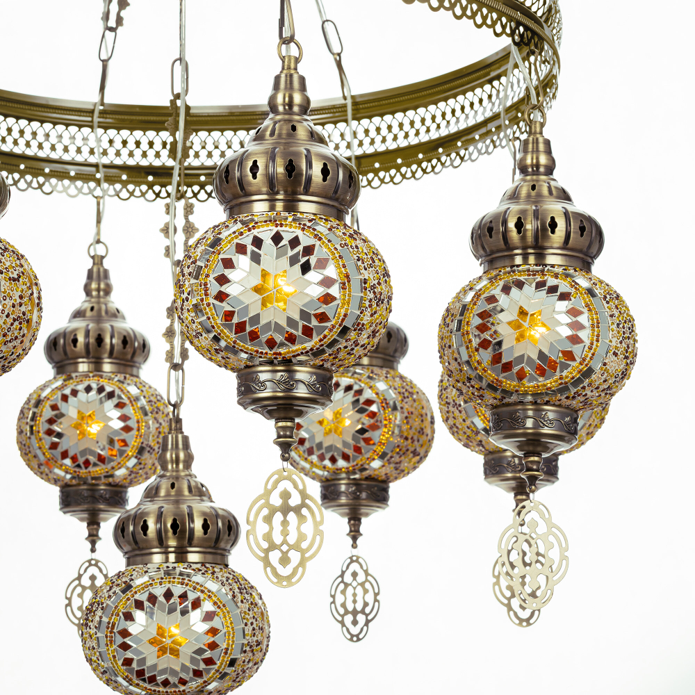 Citilux Каир CL419185 Люстра подвесная Мозаика Янтарь