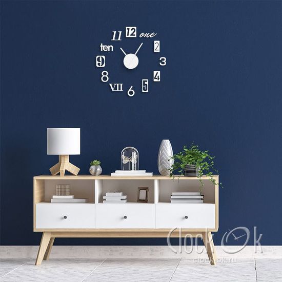 Настенные 3D часы Number